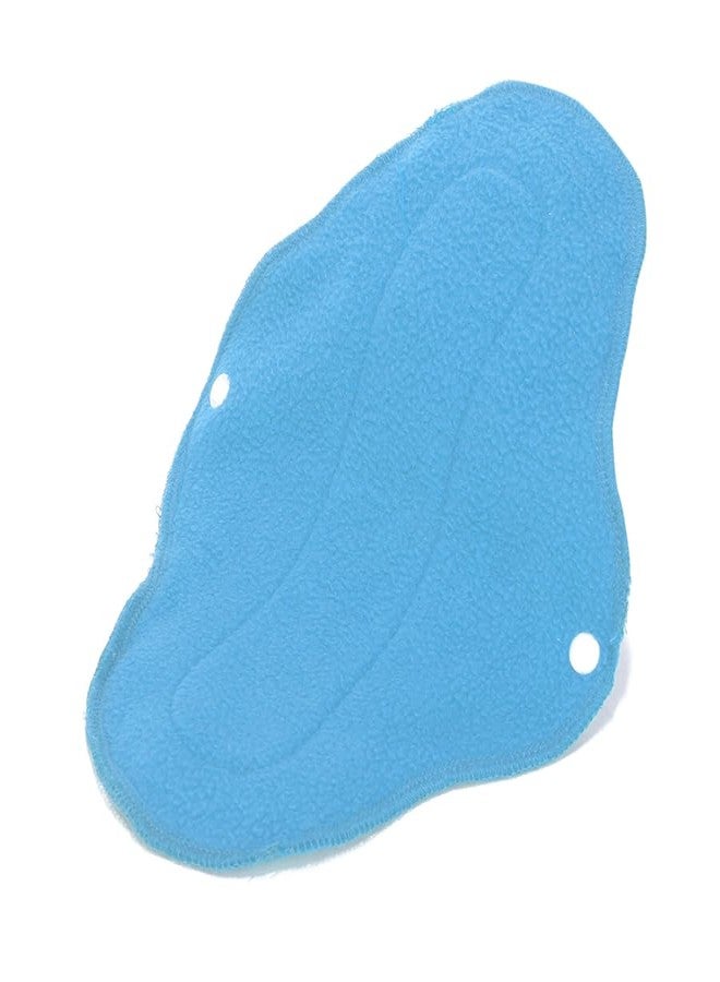 CareDone Reusable Cloth Period Pads for Heavy Flow Leakproof Overnight Protects,Large Sanitary Pads Set with Wings for Women,Washable Cloth Panty Liners Period Pads. (Pack Of 2 (Blue)) - Image 2